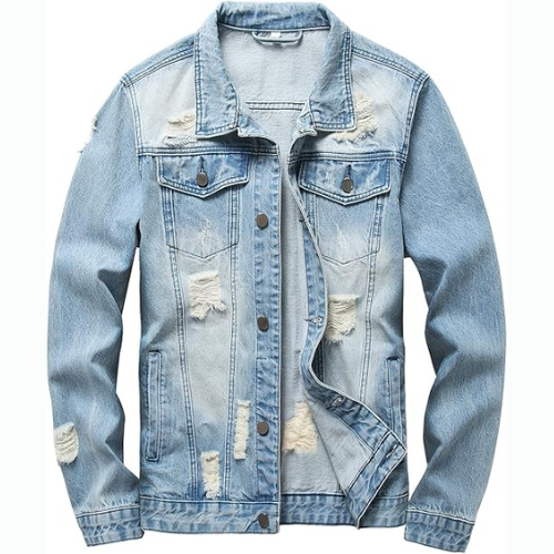 Jaqueta Jeans Destroyed